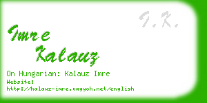 imre kalauz business card